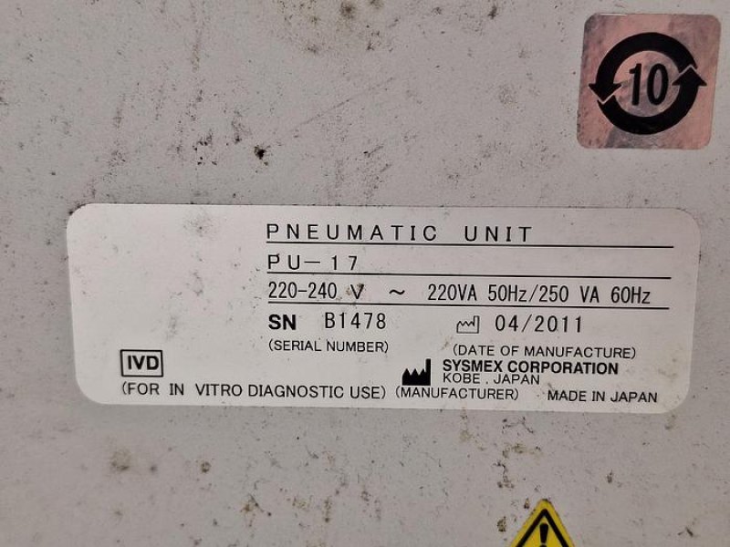 Sysmex PU-17 Pneumatic Unit