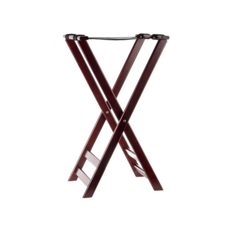 Table Craft Tray Stand, Wood, Mahogany Finish 43 x 40.5 x 82.5cm - islandcatering
