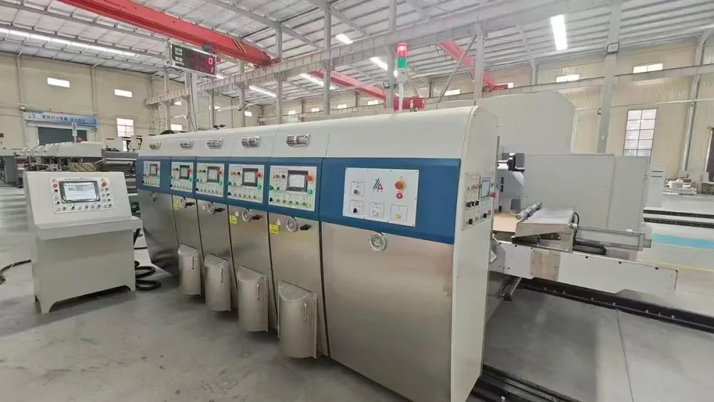 4-colour Flexo Press with rotary die-cutter and palletised collection