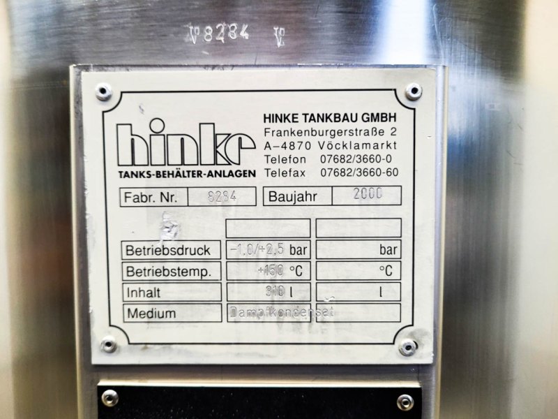 Hinke 310 Ltr. - Pressure vessel