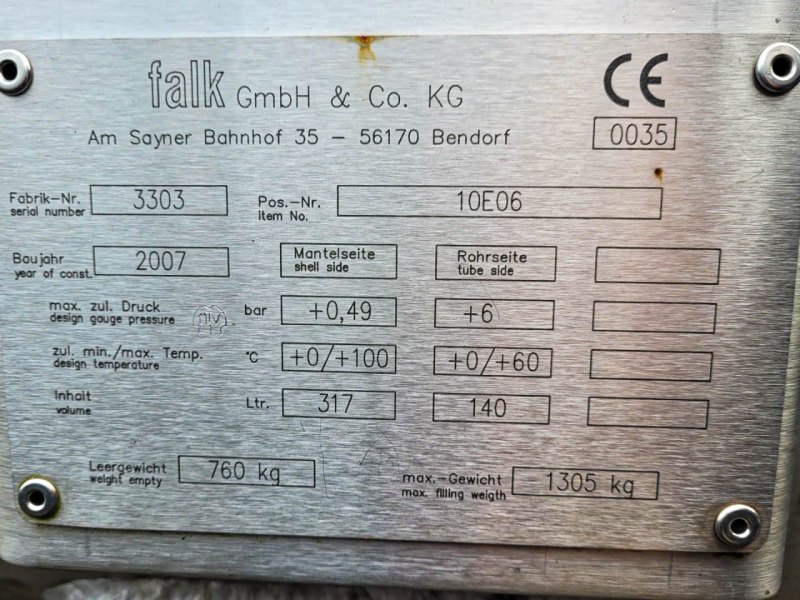 Falk 3303 25m² - Shell and tube heat exchanger