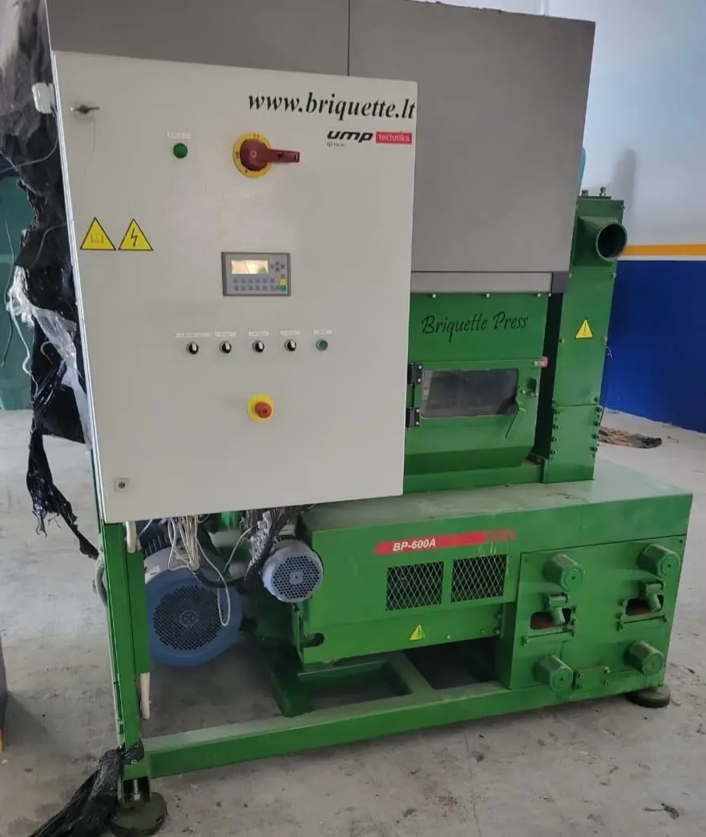 USED UMP TECHNIKA BP-600A HYDRAULIC BRIQUETTING PRESS - 1