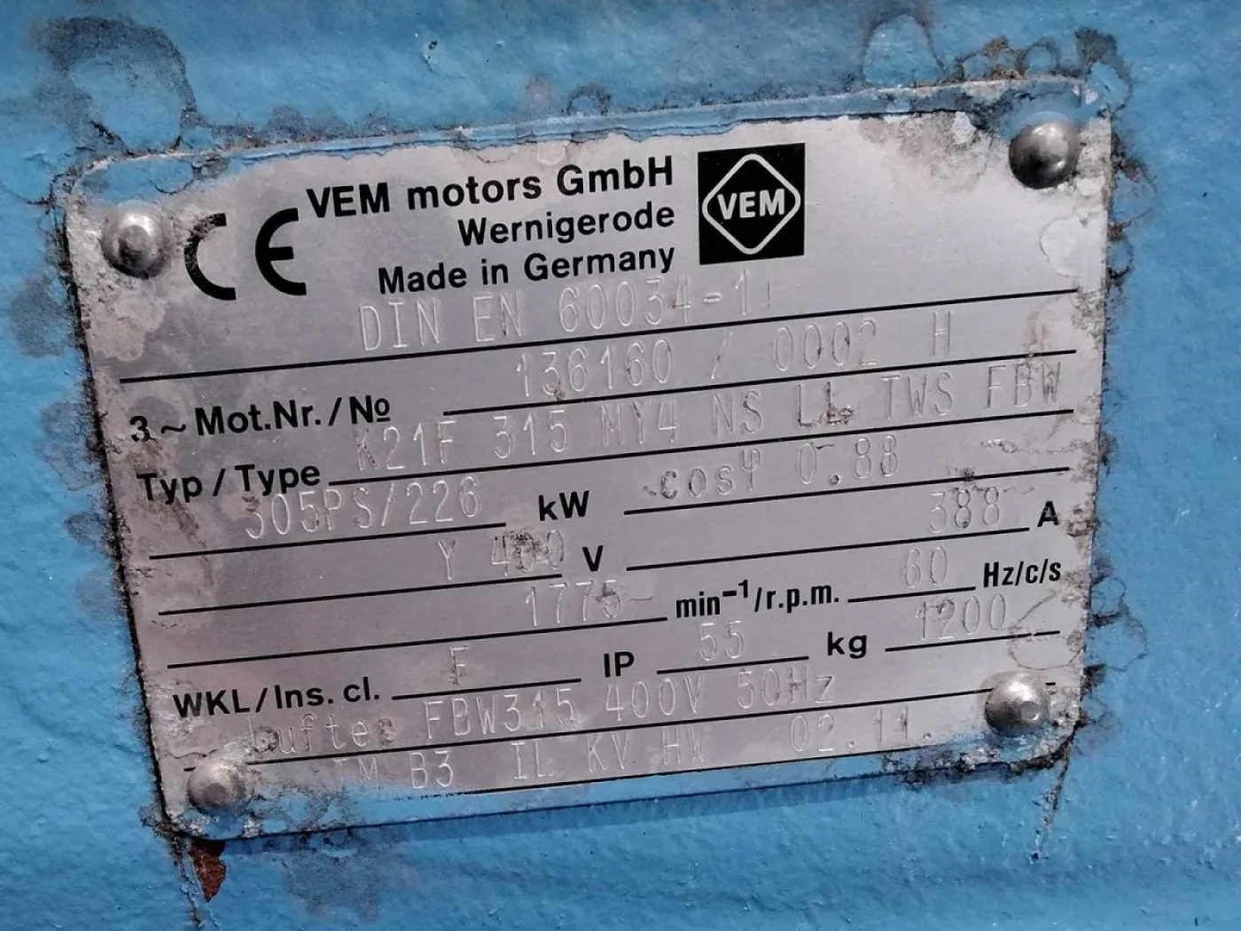 VEM Elektromotor inkl. ABB-Steuerschrank mit Umformer - 6