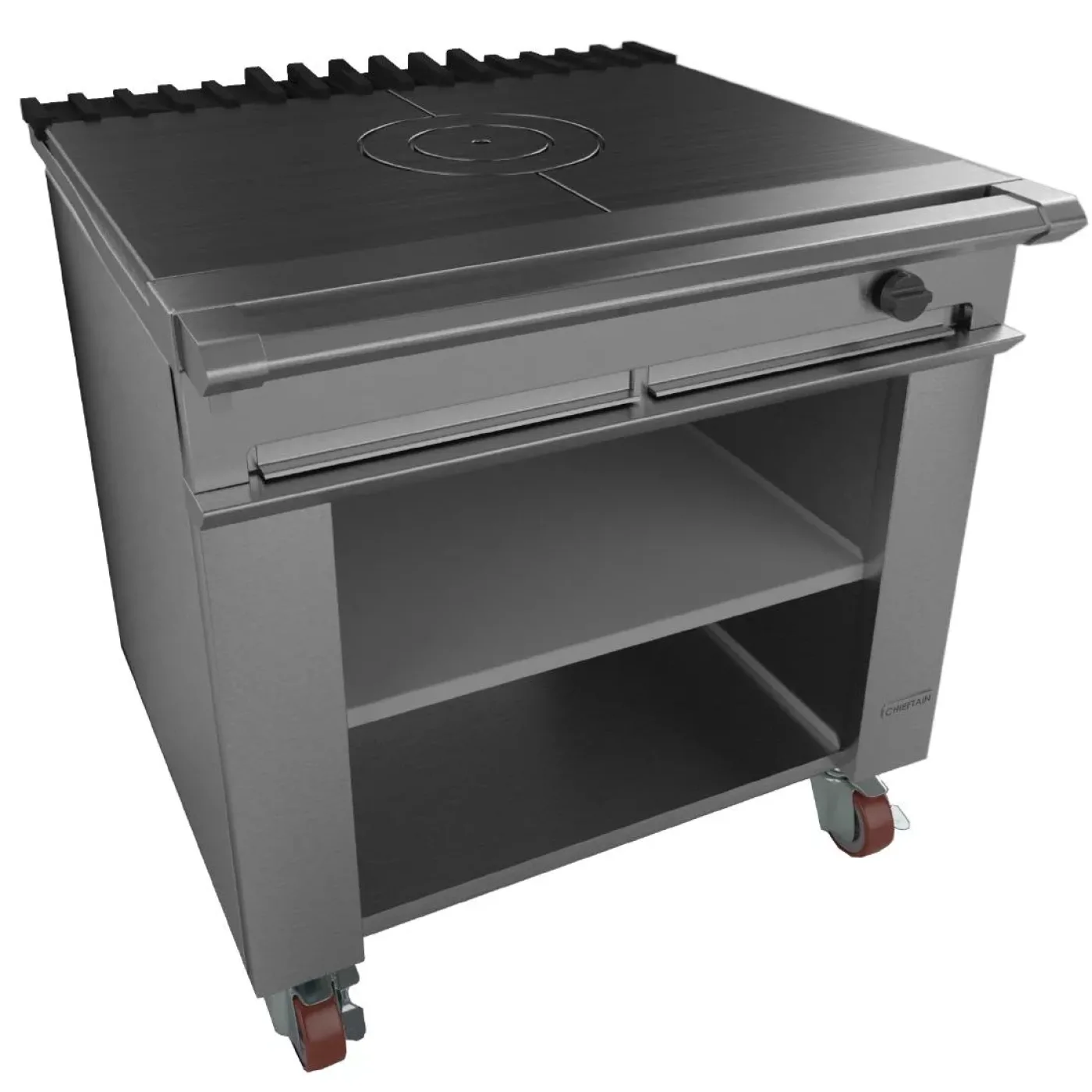 Falcon Chieftain Single Bullseye Solid Top with Castors LPG G1026BX - islandcatering - 1