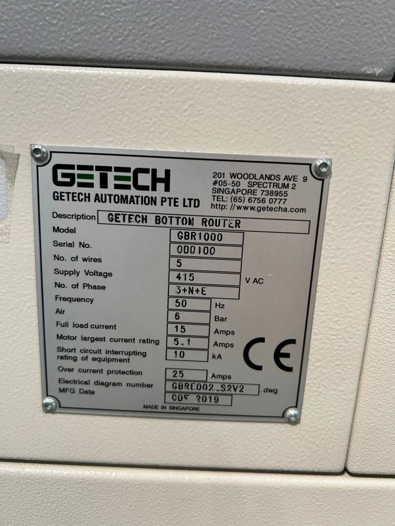 GETECH GBR1000 bottom router, vintage 2019