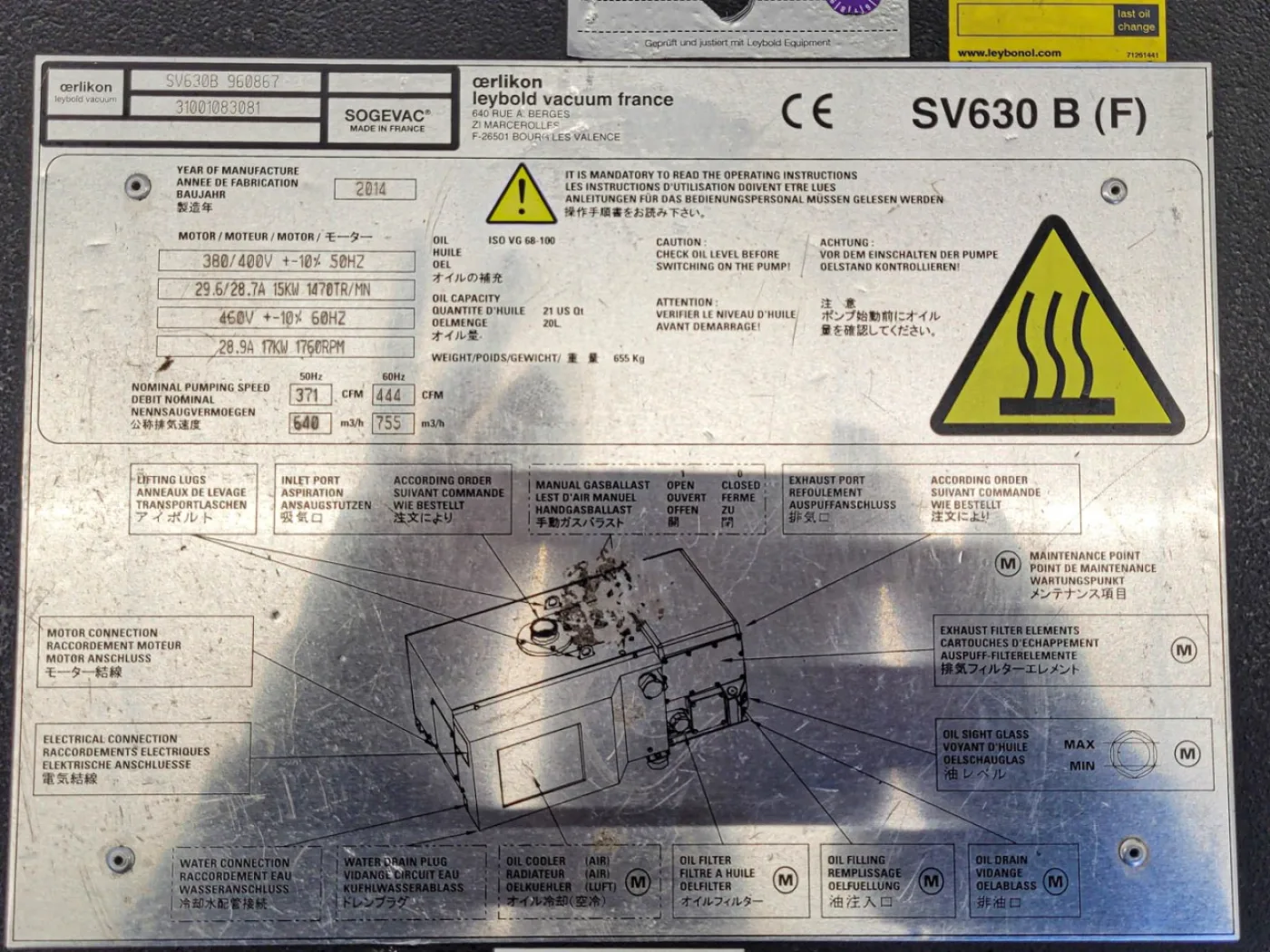 Leybold SOGEVAC SV630B - Vacuum pump - 3