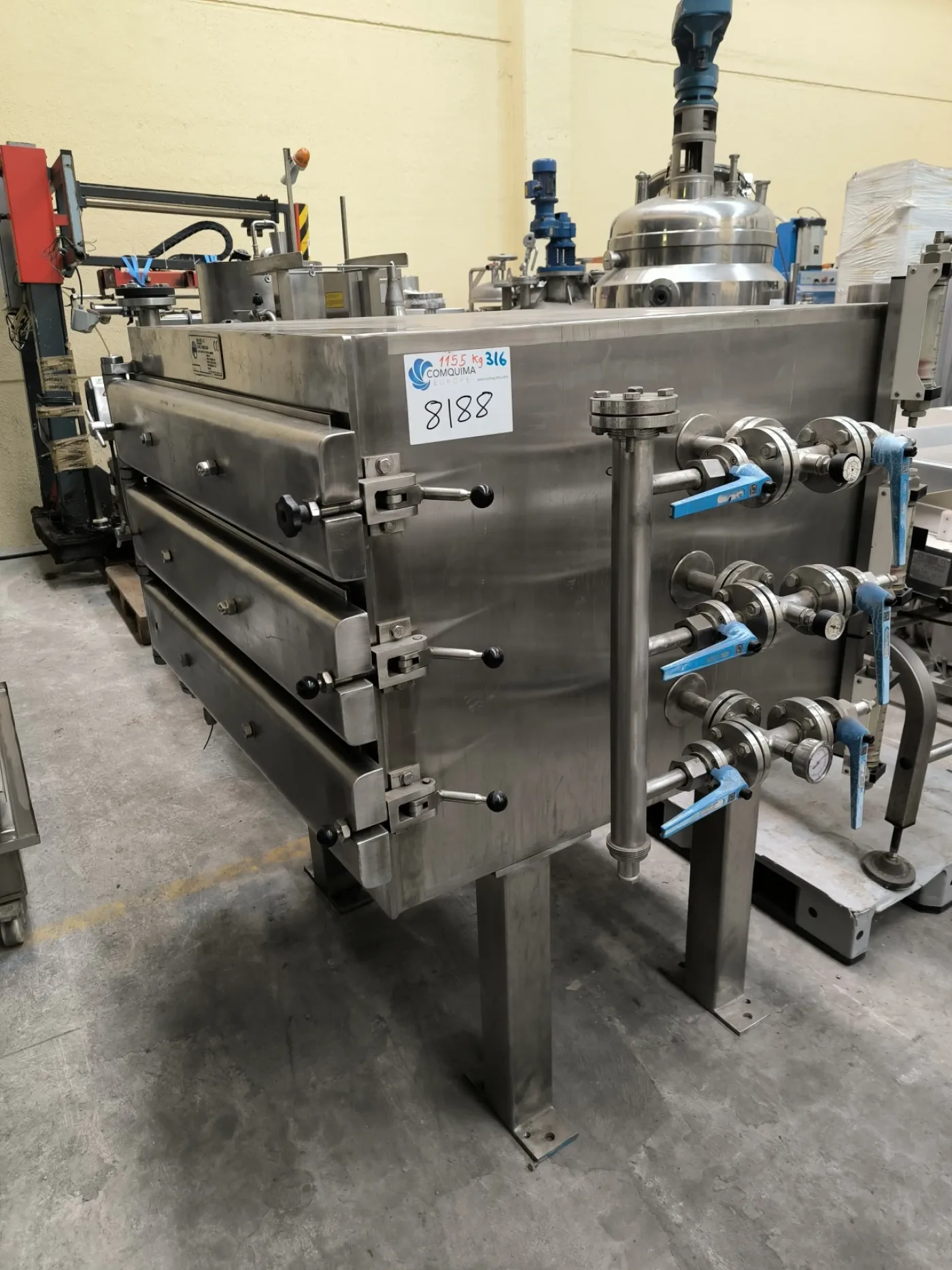 USED STAINLESS STEEL VACUUM TRAY DRYER 3 M2 - 5