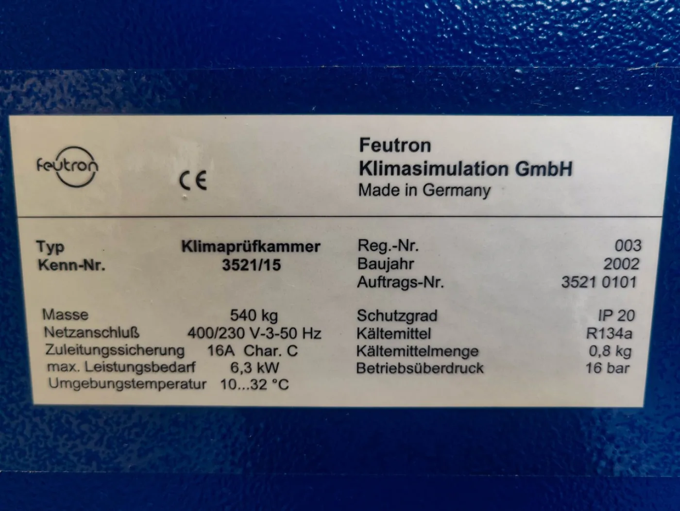 Feutron Klimasimulation KPK 400 - Drying oven - 6