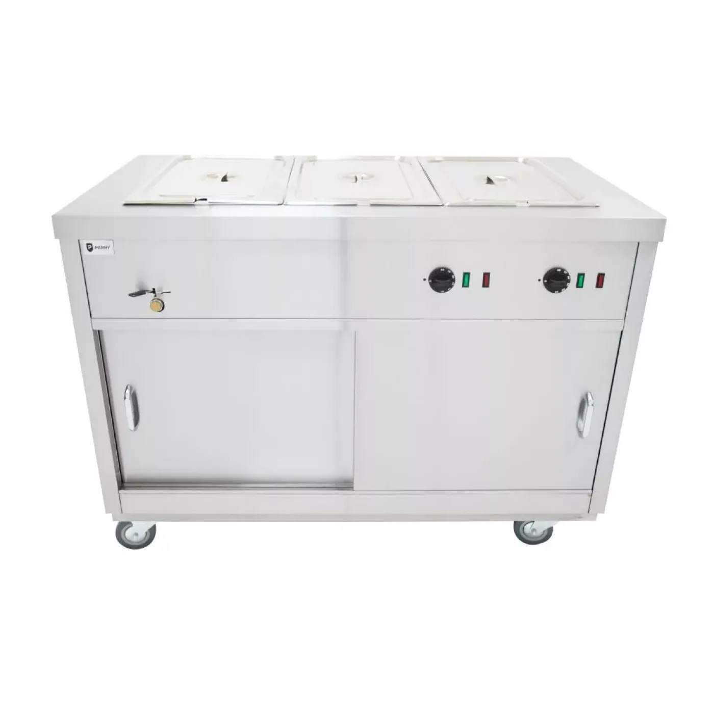 Parry Mobile Hot Cupboard with Bain Marie Top HOT12BM - islandcatering - 5