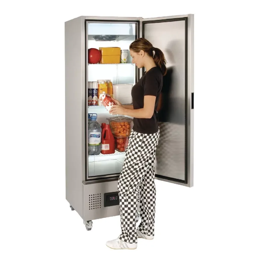 Foster Single Door Slimline Fridge Stainless Steel 400Ltr FSL 400 H - islandcatering