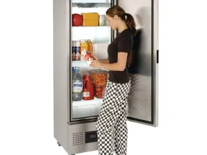 Foster Single Door Slimline Fridge Stainless Steel 400Ltr FSL 400 H - islandcatering