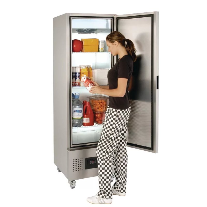 Foster Single Door Slimline Fridge Stainless Steel 400Ltr FSL 400 H - islandcatering