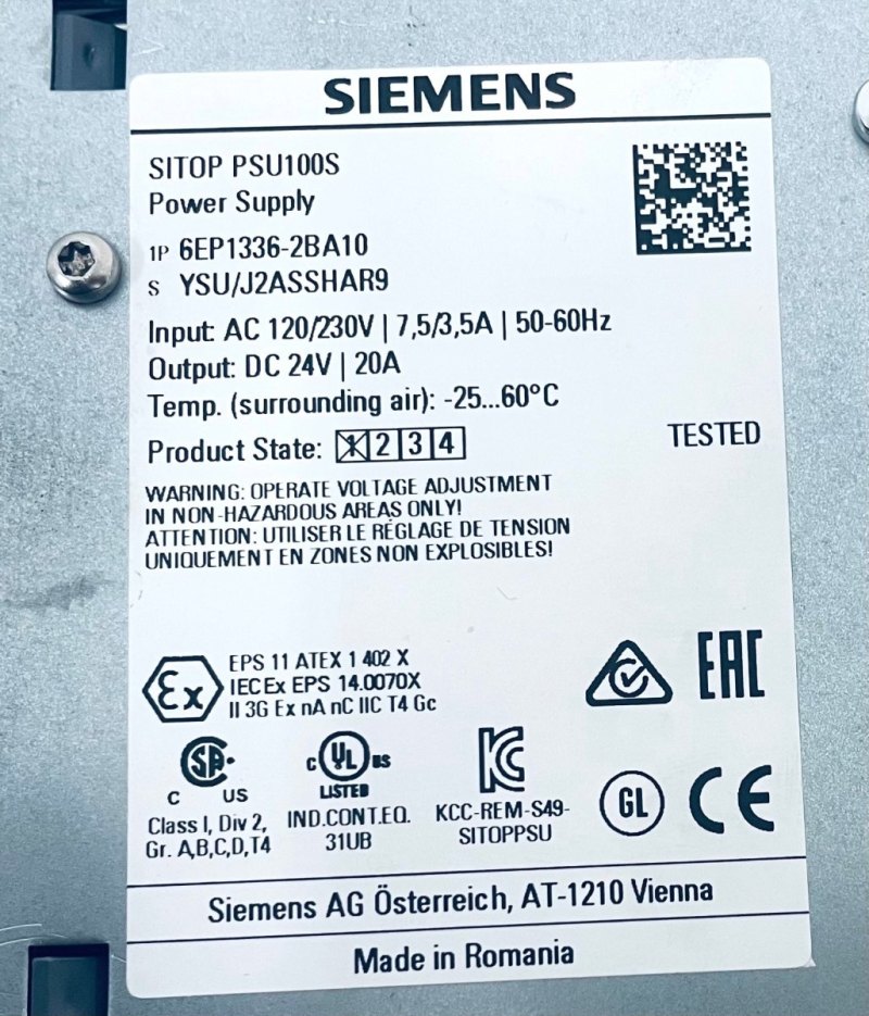 Siemens SITOP PSU 100S 6EP1336-2BA10