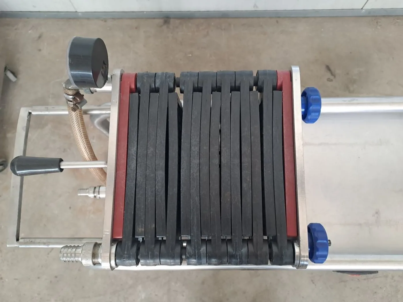 MONTANARO F.LLI 20X20 STAINLESS STEEL PLATE FILTER WITH 17 PLATES, SECOND HAND MACHINE - 5
