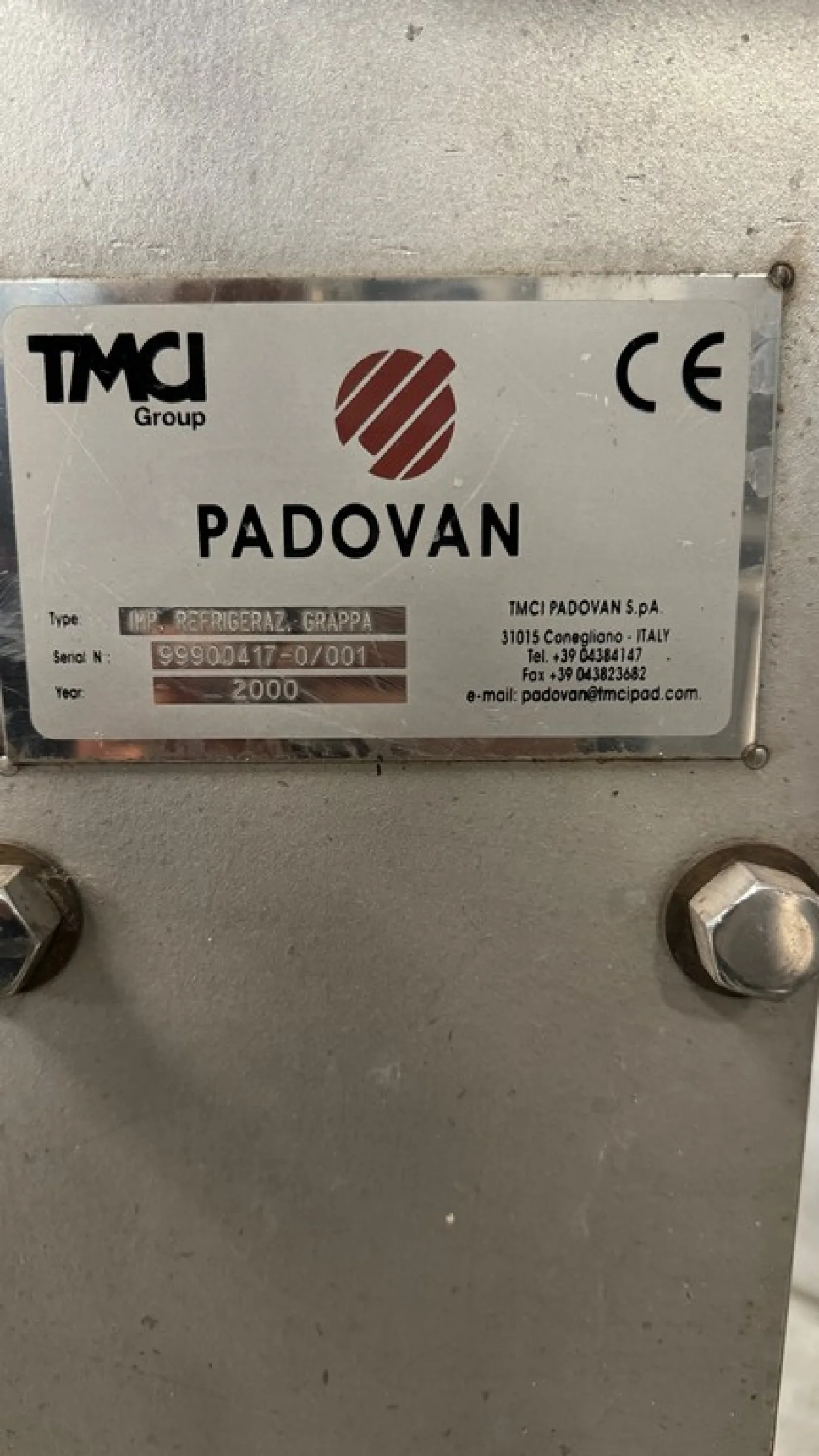 PLATES EXCHANGER FOR COOLING/HEATING, FIRM PADOVAN, ENTIRELY IN STAINLESS STEEL, WITH 55 PLATES, SECOND-HAND MACHINE - 4