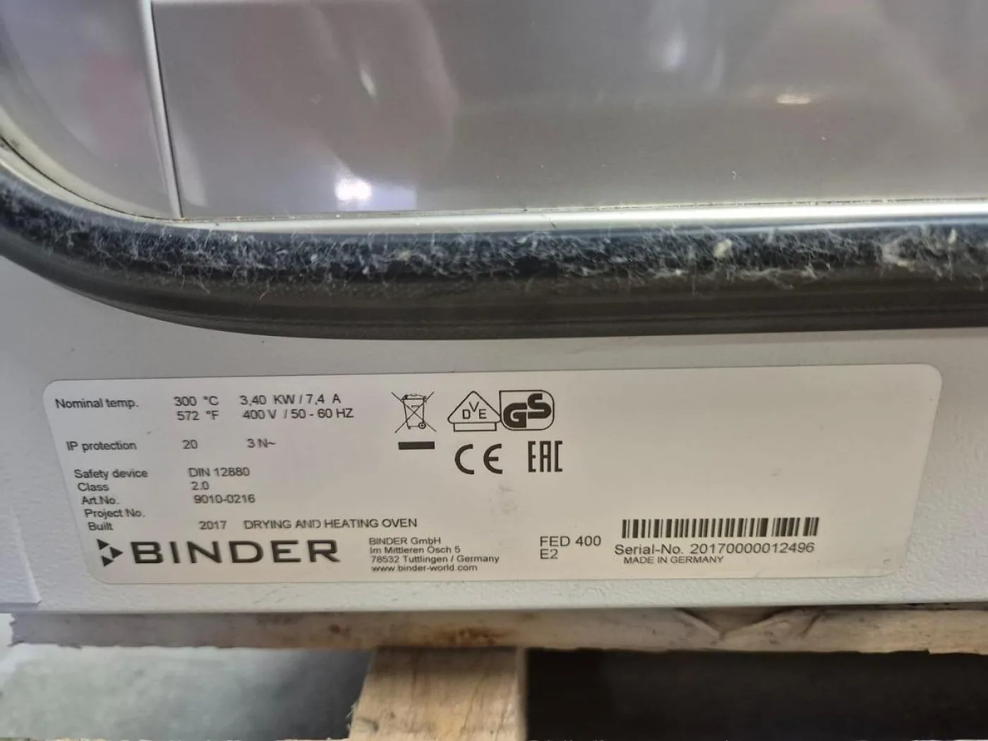 Binder Fed 400 Drying Heating Chamber - 7