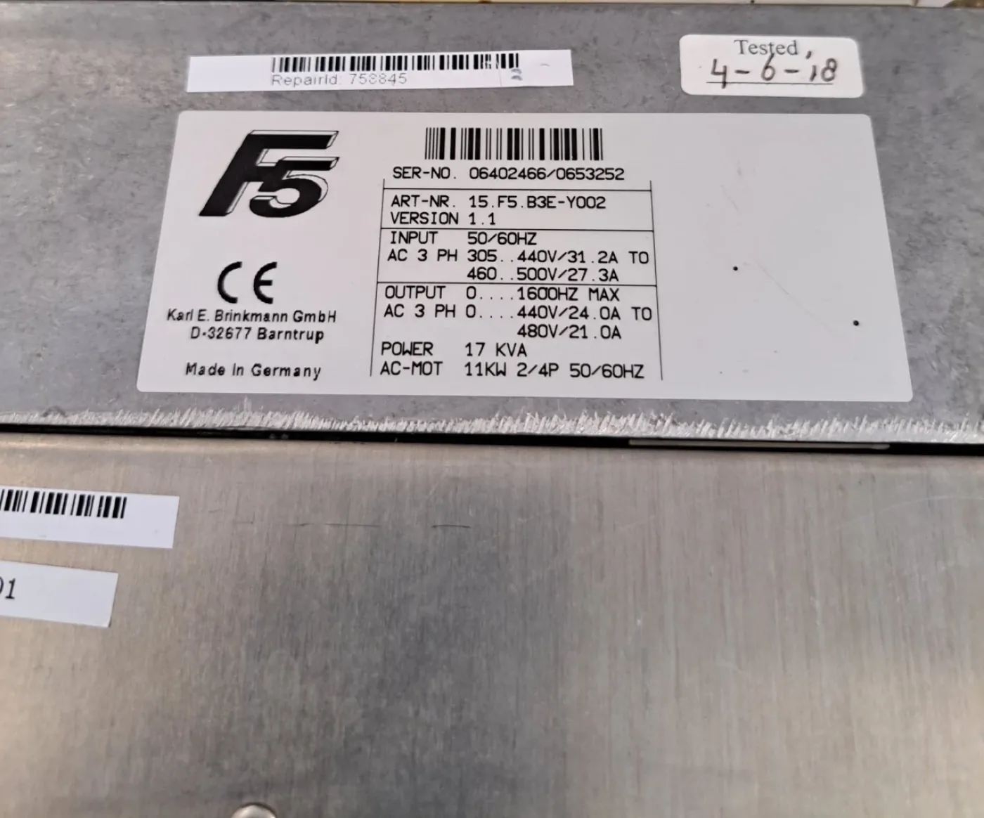 Brinkmann Frequenzumrichter 15.F5.B3E-Y002 - 3