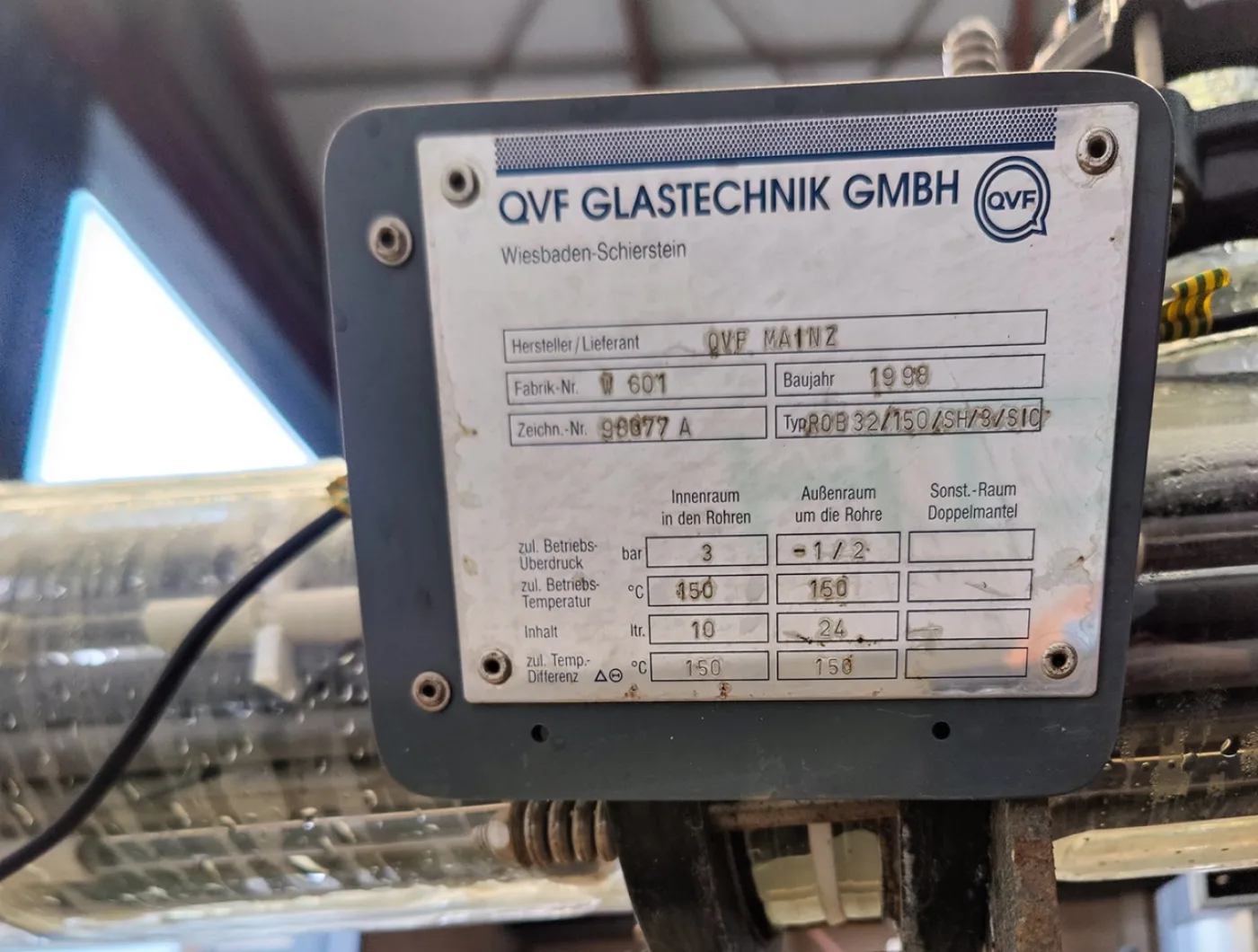QVF Glasstechnik ROB32/150/SH/3/SIC - 3,2 m² - Shell and tube heat exchanger - 3
