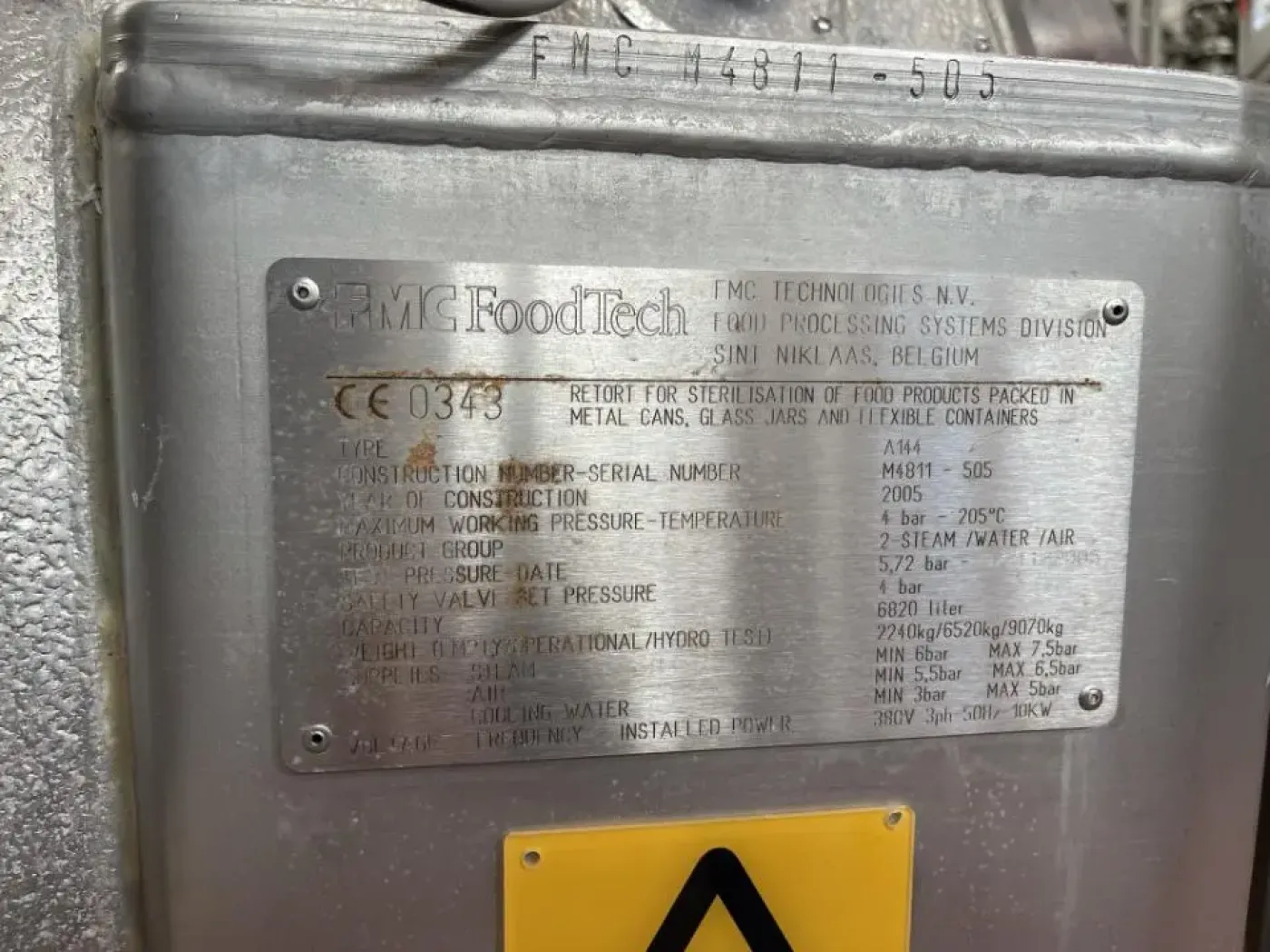 USED FMC FOODTECH A144 AUTOCLAVE - 8