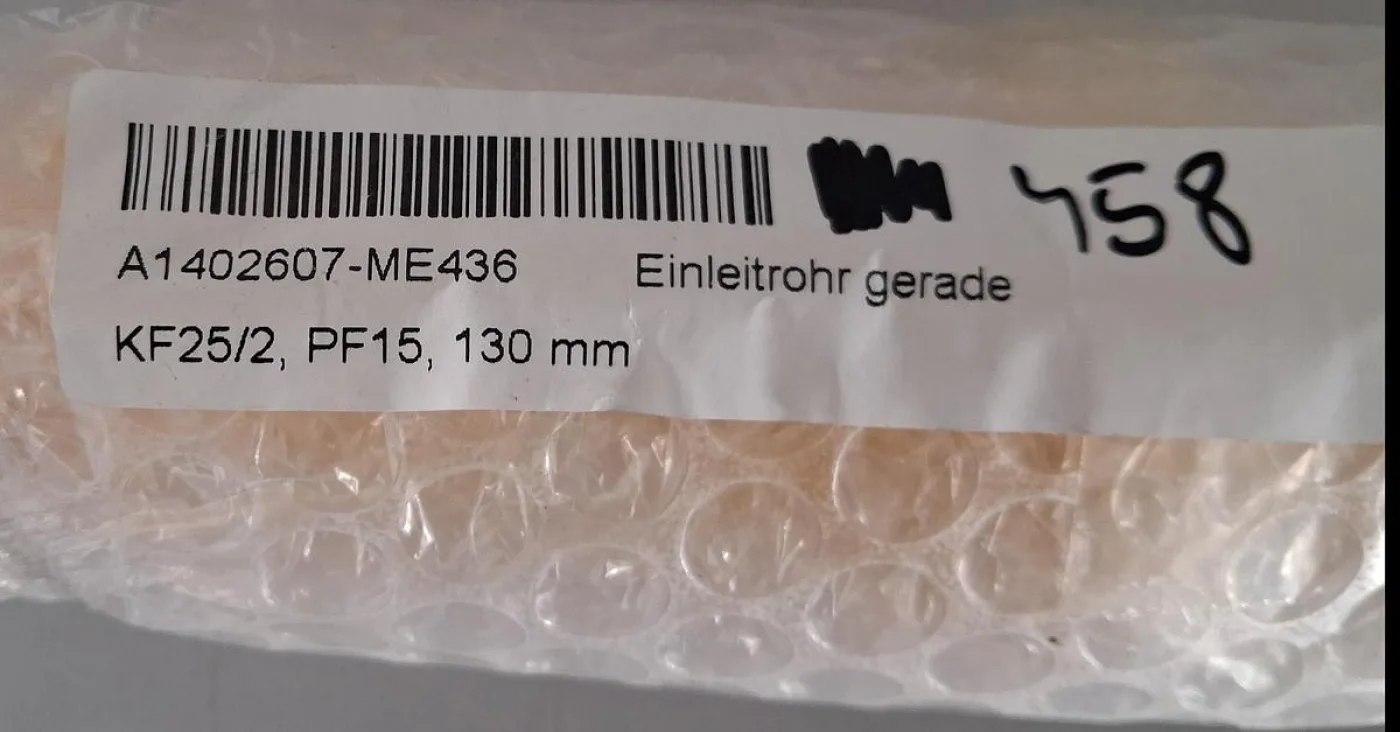 NORMAG Einleitrohr KF25/2 gerade, PF15 – Länge 130 mm Modell A1402607-ME436 - 5