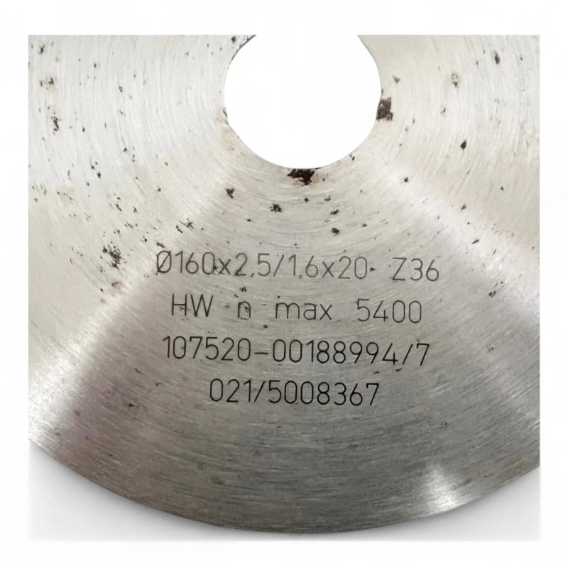LEUCO HM Sägeblatt D=160x2.5/1.6×20-Z=36 Art.-Nr. 107520-00188994/7