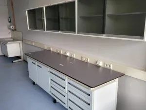 2064 - Used S+B Laboratory wall table (250 cm)