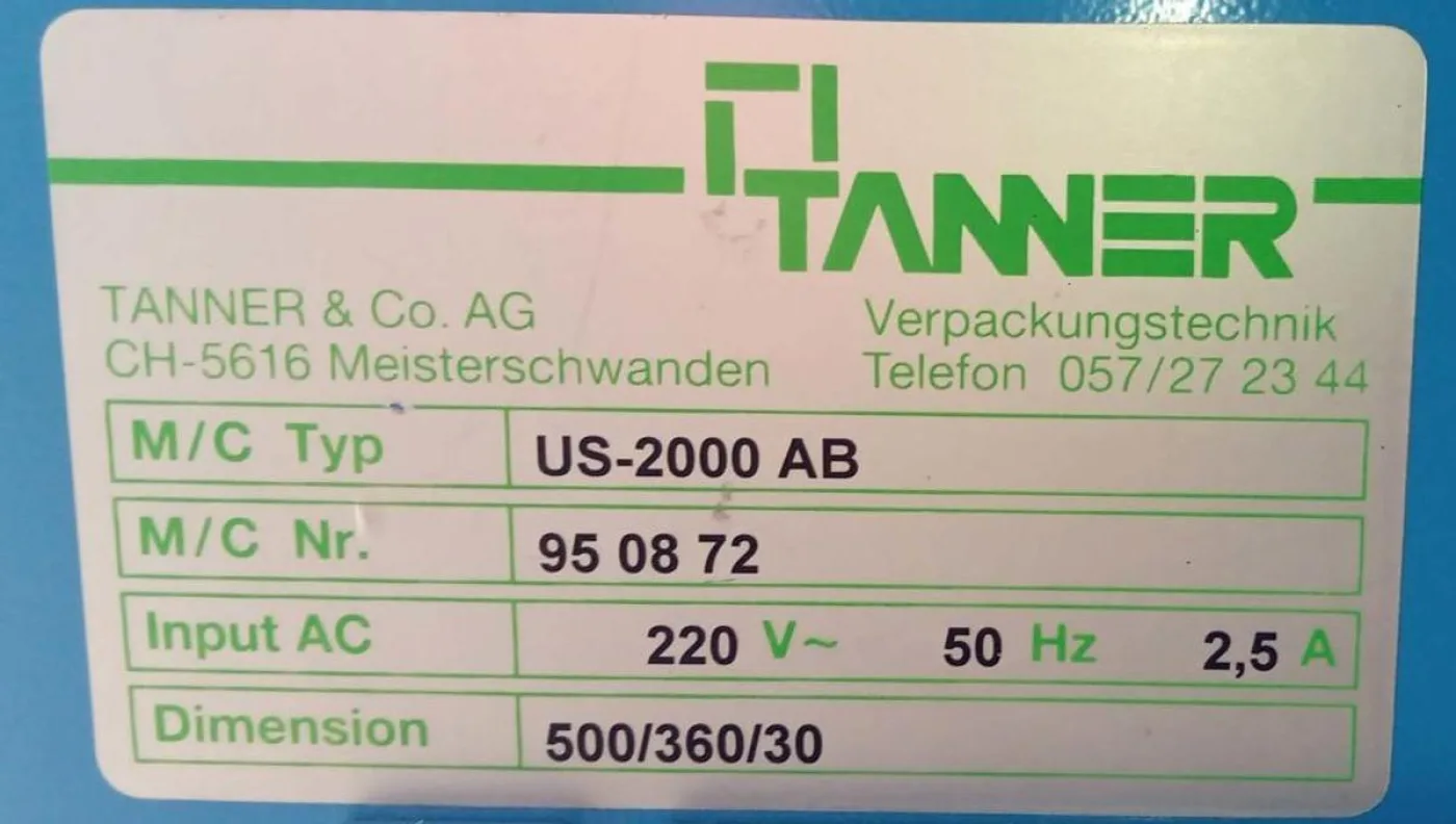 Tanner Lagen-Banderoliermaschine Ultra Sonic 2000A US2000AB - 4