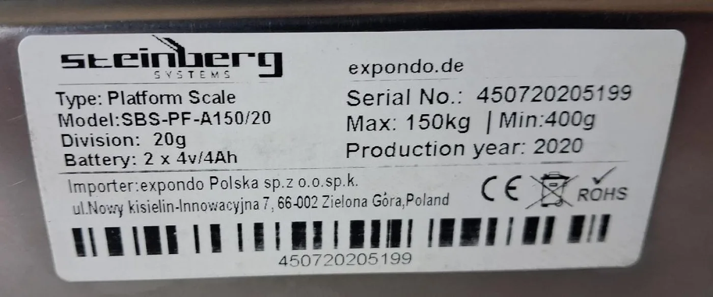 Steinberg SBS-PF-A1502 Plattformwaage - 4