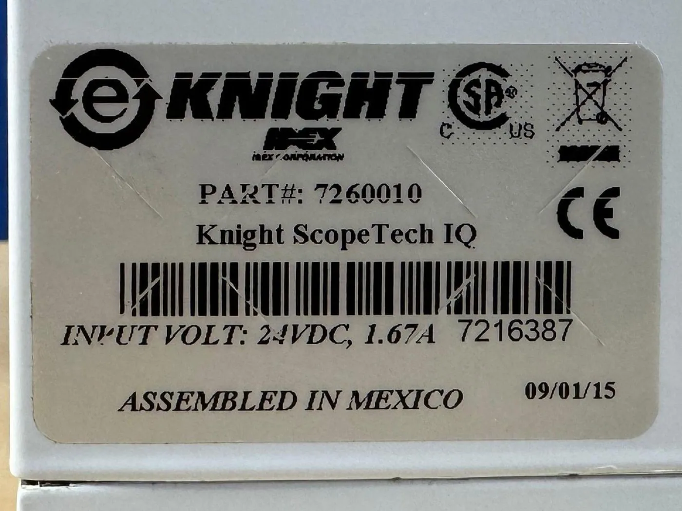 Knight Scope Tech DF Pump Endoscope Cleaning REF: 7260010 YOM: 2015 - 8