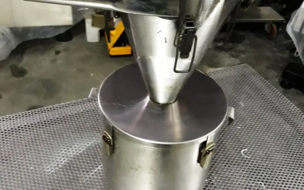 TRAMOGGIA CON CONTENITORE DI RACCOLTA IN ACCIAIO INOX