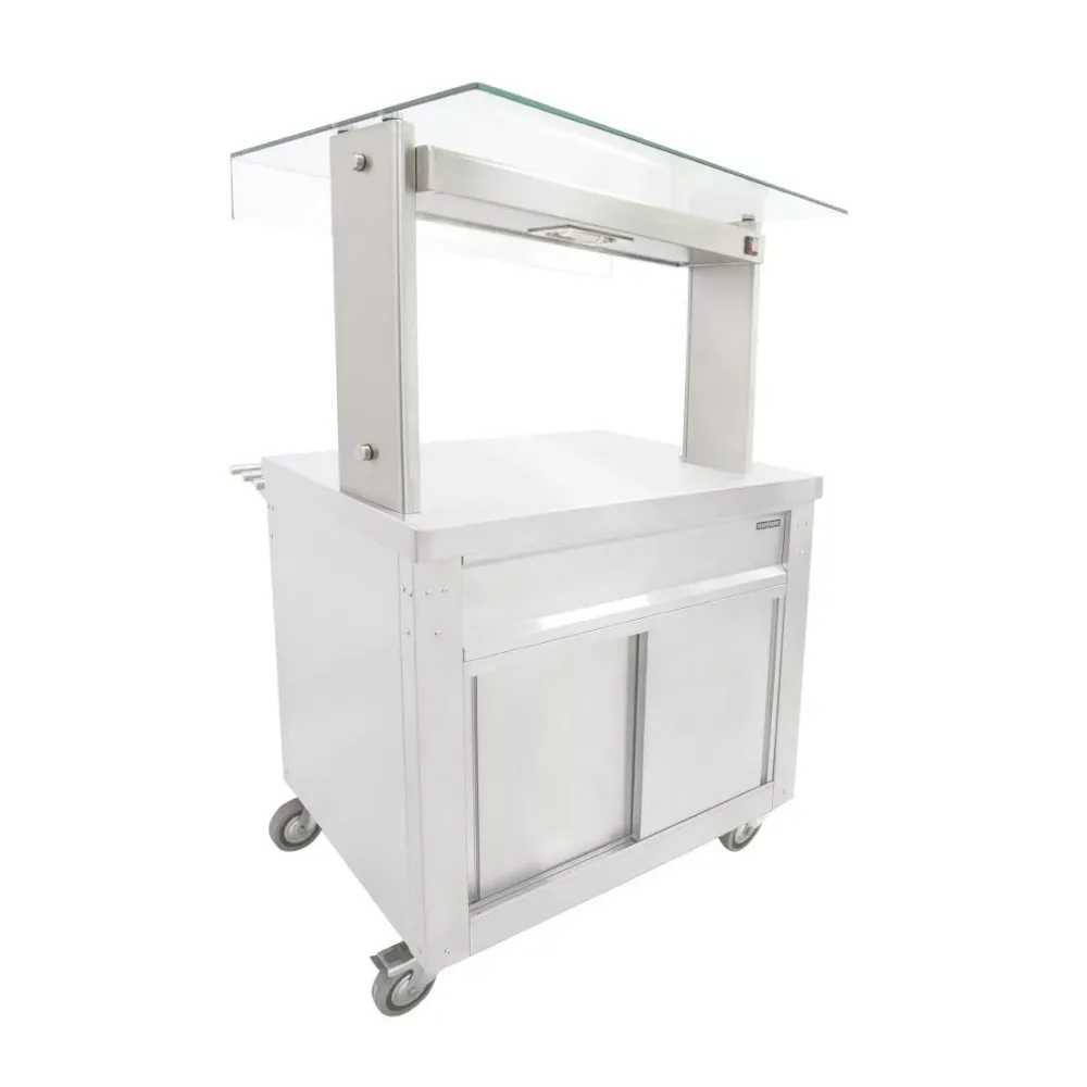 Parry Flexi-Serve Ambient Cupboard with Plain Top and Led Illuminated Gantry FS-A2PACK - islandcatering