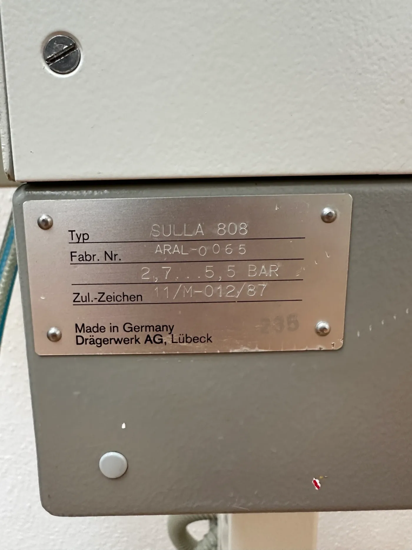 Dräger Sulla 808 Narkosebeatmungsgerät - 7