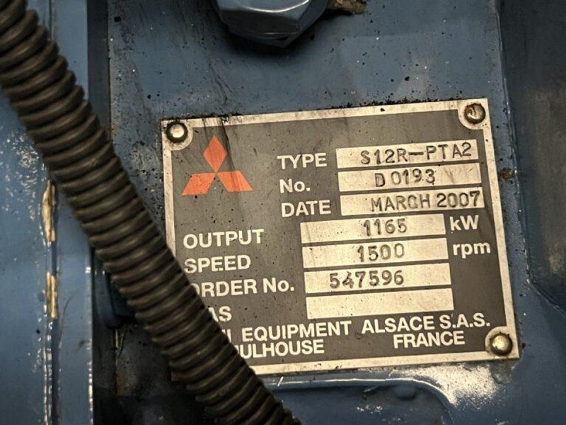 2007 MITSUBISHI S12R-PTA2 / LEROY SOMER DIESEL GEN.SET 1425 KVA / 1540 KVA