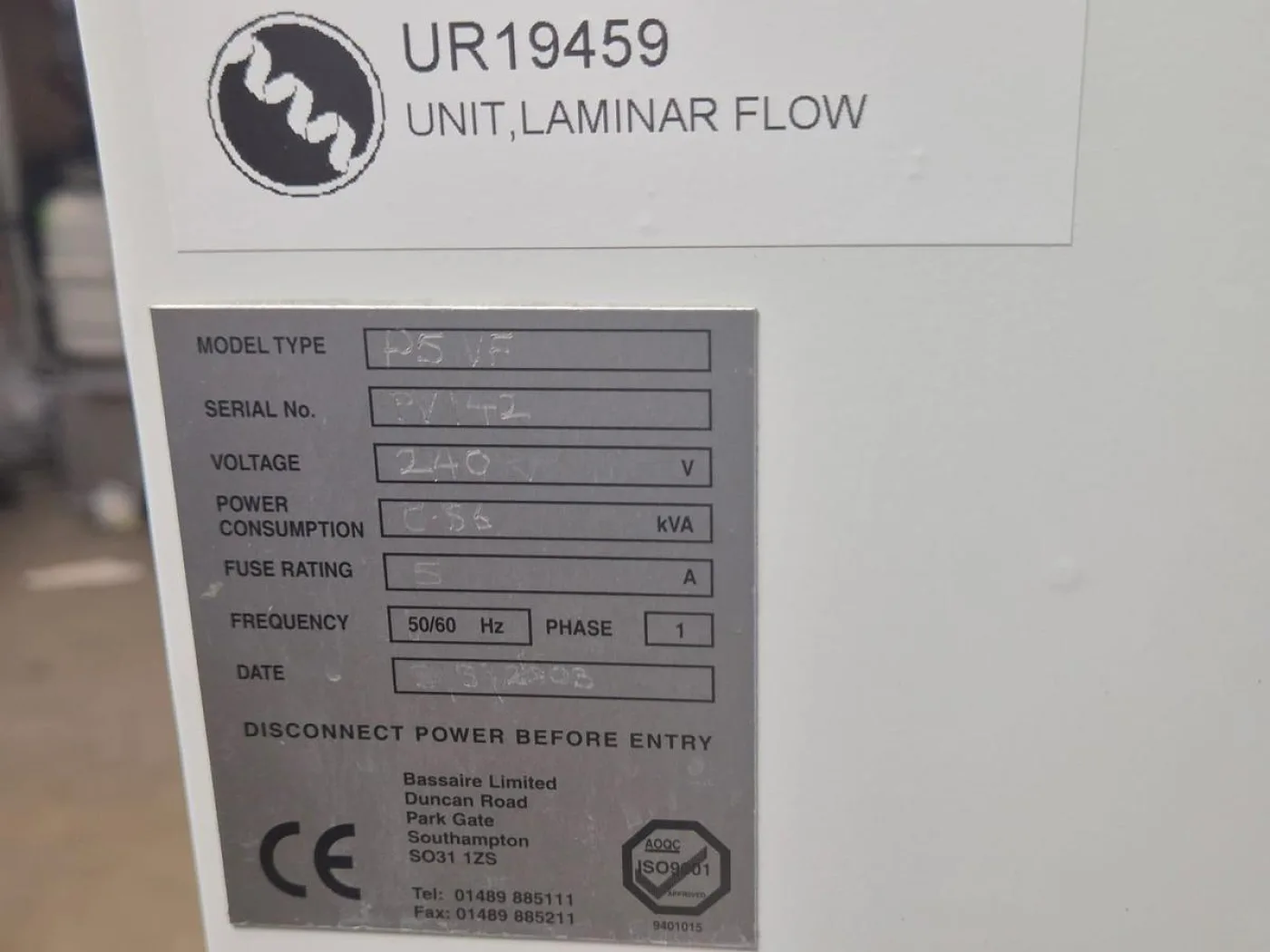 Basair P Laminar flow Safety Cabinet - 5