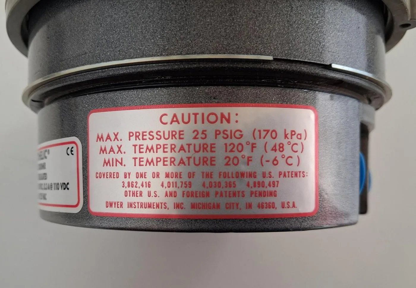 Dwyer Photohelic Series 3000MR Druckschalter mit Anzeige - 6