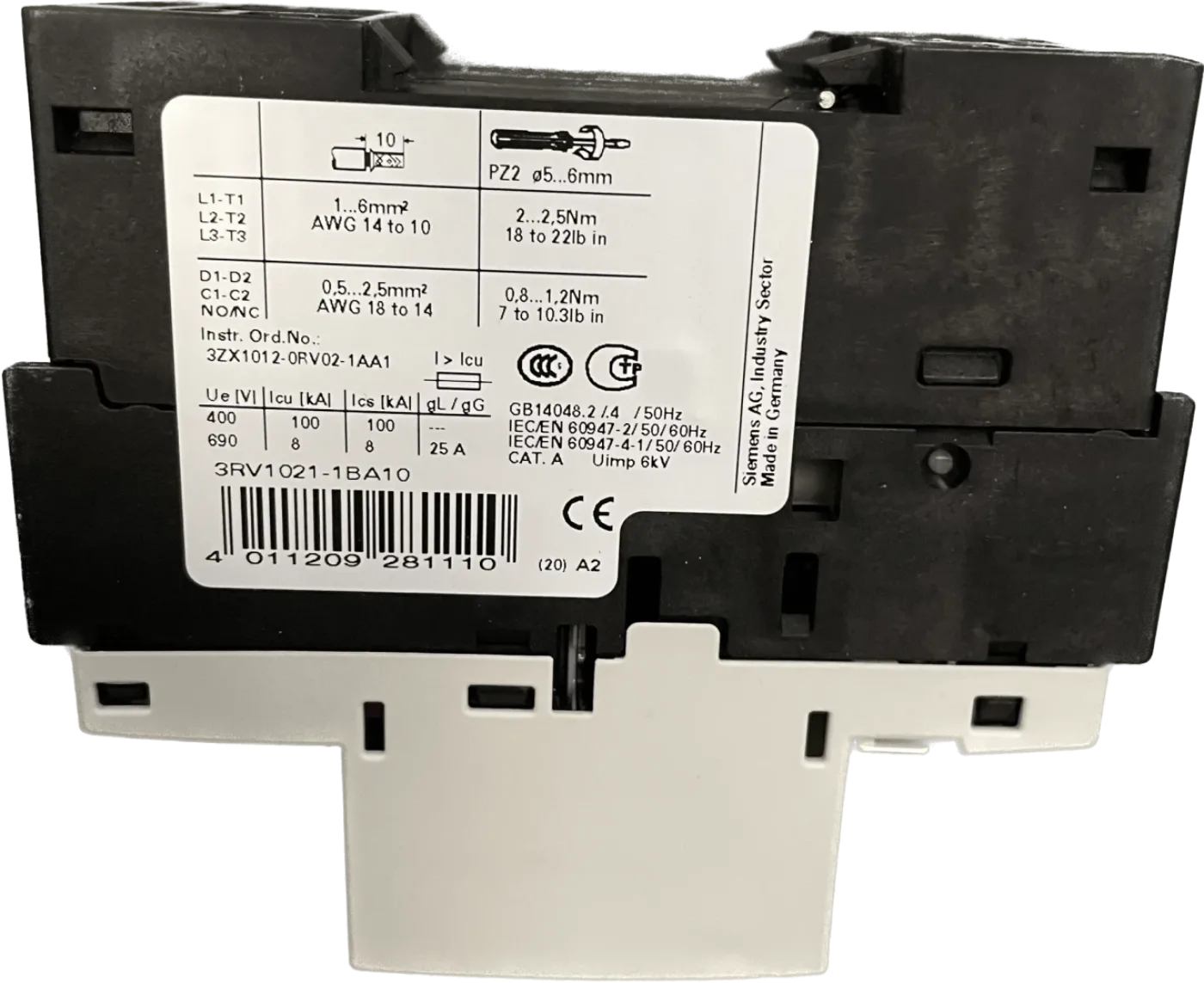 Siemens Leistungsschalter 3RV1021-1BA10 - 2