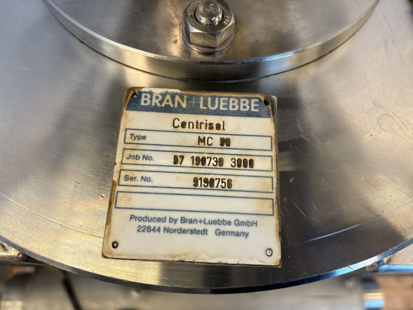 Bran + Luebbe CENTRISOL MC-50 - Inline mixer - 6