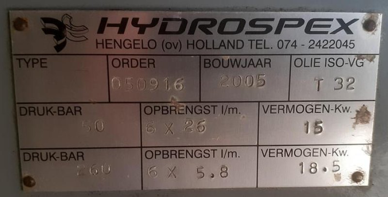 Central HYDROPEX com macacos de elevação de 250 ton