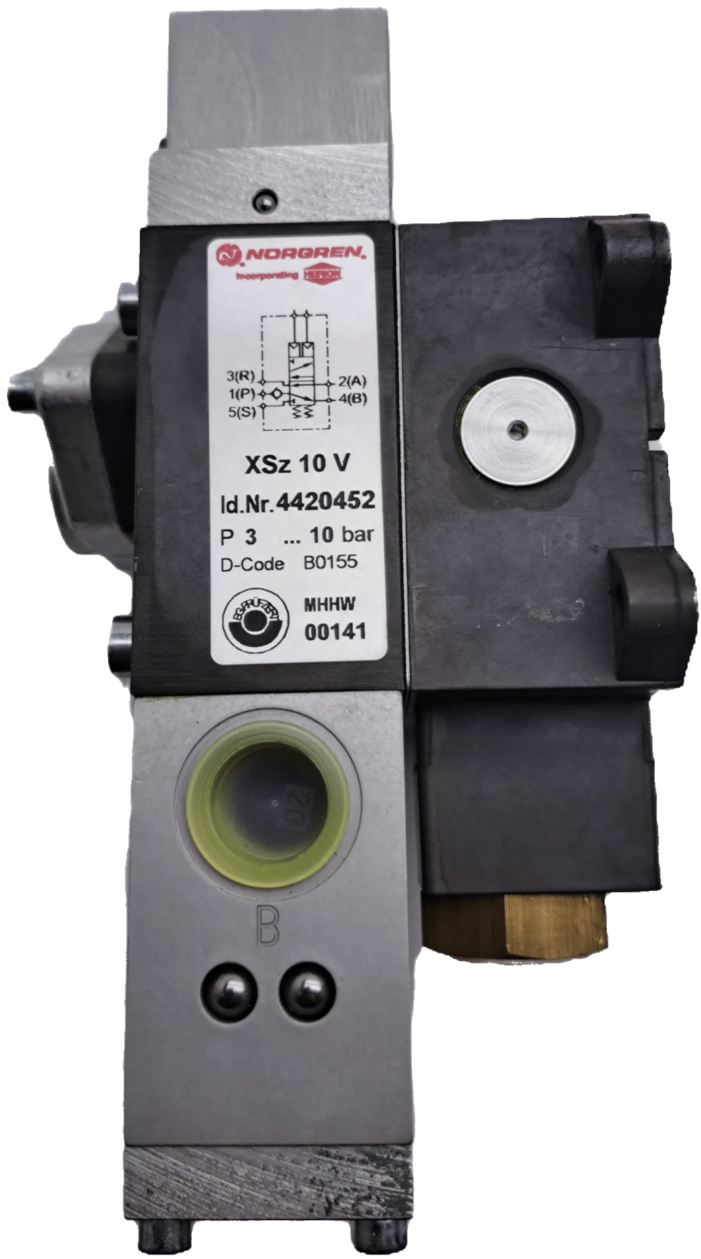 Norgren 5/2-Wegeventil elektromagnetisch und pneumatisch betätigt / 4420452 - 4