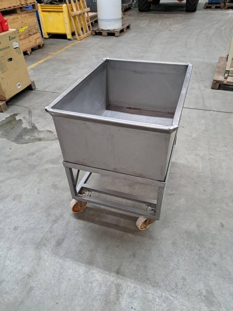 Stainless bin with trolley