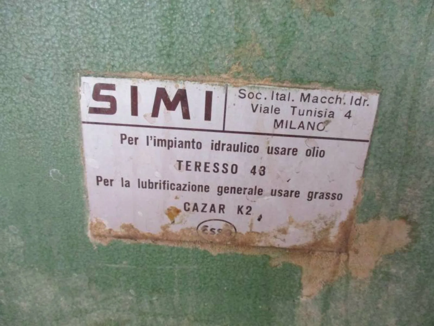 PRESSA SIMI mm. 2500x1300 - 2