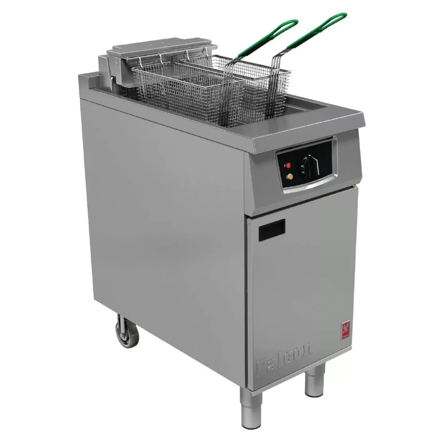 Falcon Single Tank Twin Basket Free Standing Electric Filtration Fryer E401F - islandcatering - 1