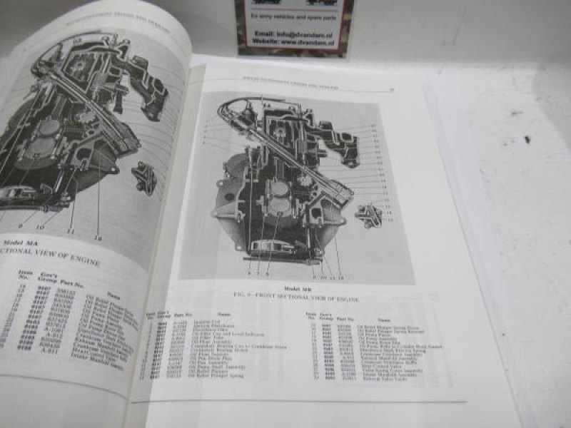 Boek master parts list Willys MB