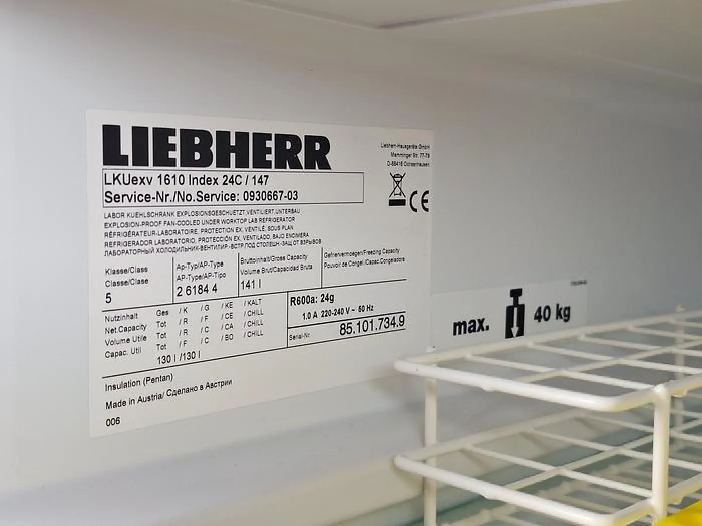 Liebherr LKUexv 1610 Mediline Refrigerator P48-082 - 2