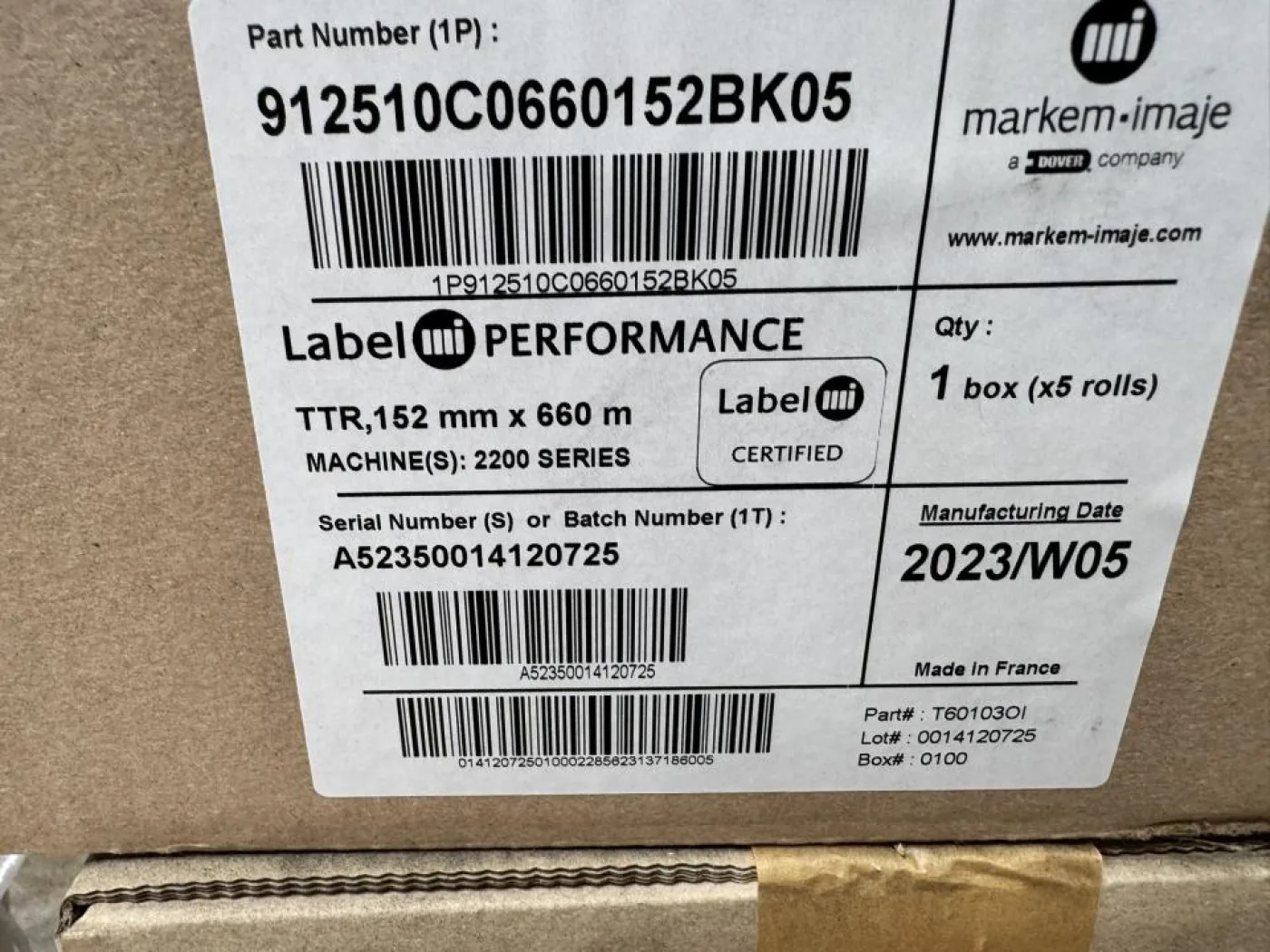 Markem-Imaje Thermal transfer ribbon (TTR) - 3