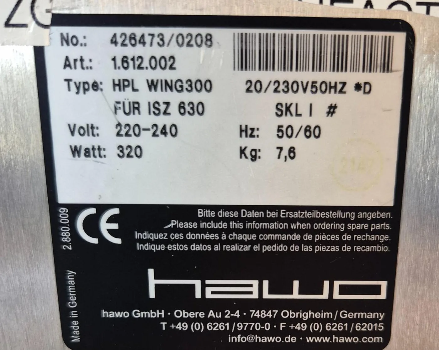 Hawo GmbH Steuergerät HPL WING3000 - 6