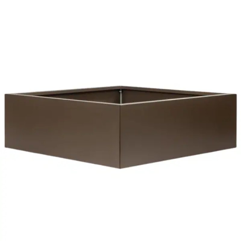 Bloembak Vlak Supra Bruin - 40 cm hoog