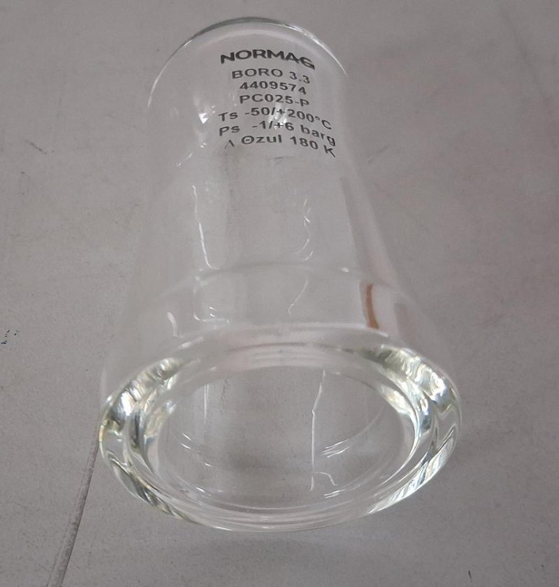 Normag Abschlusskappe PC025-P aus Borosilikatglas 3.3 DN25