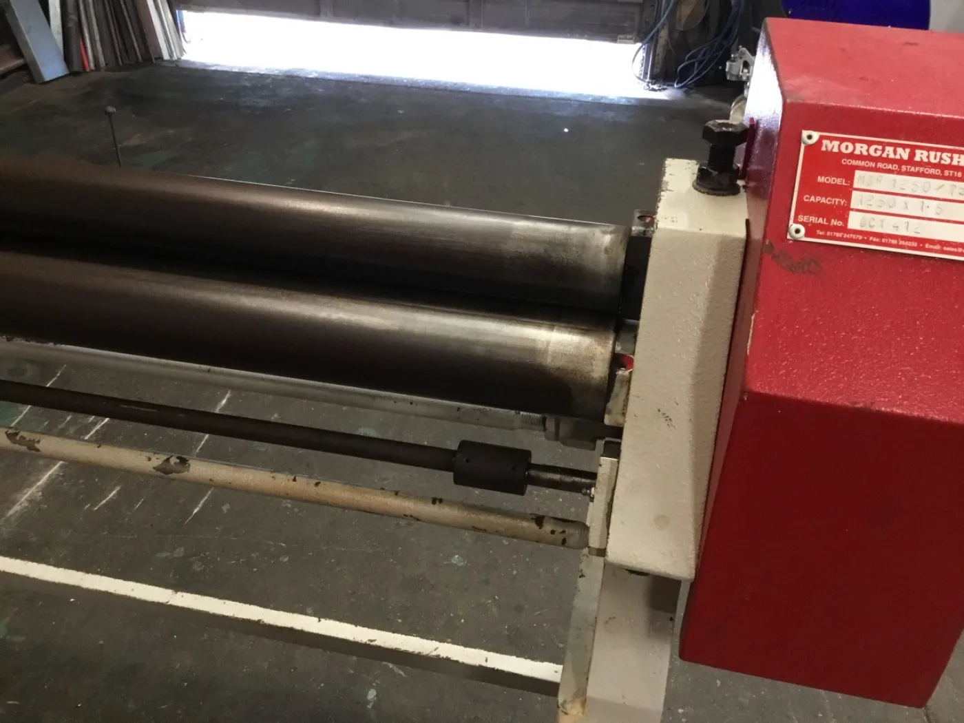 MORGAN RUSHWORTH Geared Hand Bending Rolls 1250mm x 75mm - WNS - W. Neal Services Ltd - 8