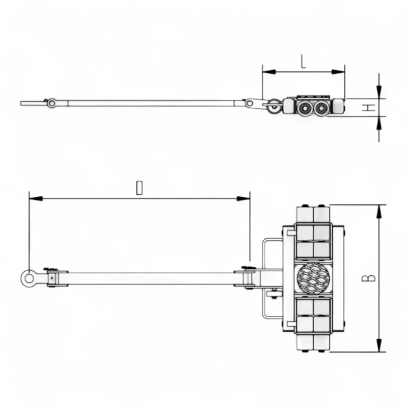 Transportfahrwerk Panzerrollen HTS ECO-Skate I90L+S / 18t Traglast Art.-Nr. 10.090.00.10 - 4